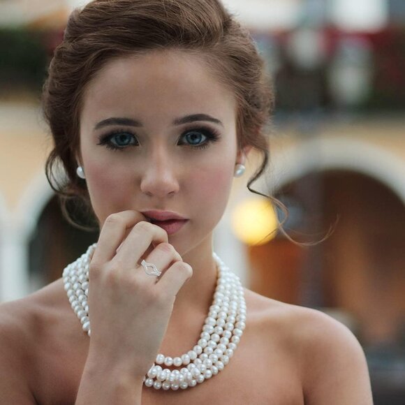 🆕 Women Silver Cubic ZIrconia Curved Stackable Rings Half Eternity Wedding Set - Picture 3 of 7